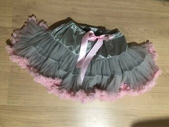 Dívčí růžovo šedá TUTU sukně, 10 let