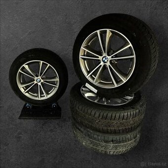 Originální alu kola BMW 5x112 + zimní 225/55r17 - 1