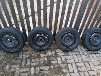 4 ocel. zimní kola "15 originál Škoda Fabia3, Rapid