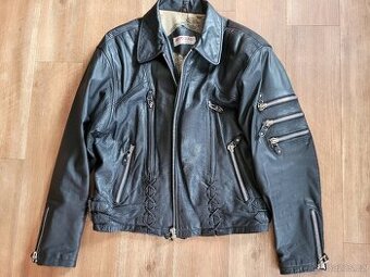 Motorkářská kožená bunda - 1