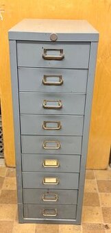 Vintage zásuvková plechová skříňka / komoda