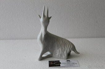 Kozlík (ležící kozel) - Royal Dux, styl Brusel