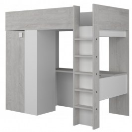 Patrová postel se skříní a stolem EMMET V pinie cascina/bílá