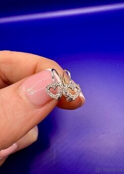 náušnice bílé zlato 585/1000 - 14 karátů