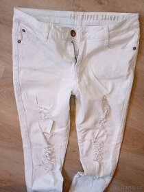 Bílé značkové džíny skinny - 1