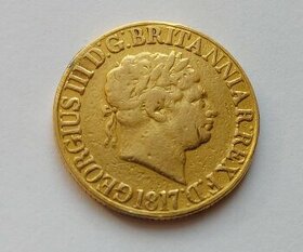 Zlatý - 1 Sovereign 1817 Velká Británie. Jiří III. Hodně vzá