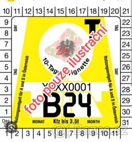 Rakouská dálniční známka do 22.5.2024