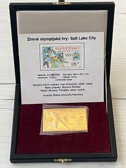 Zlato/ zlatý slitek Zimní Olympijské hry proof