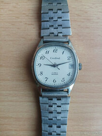 Staré retro náramkové hodinky Cardinal 17 Jewels ShockProof