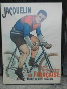 Originální cyklistický litografický plakát "JACQUELIN"