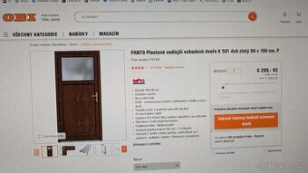 Plastové dveře 90P - 1