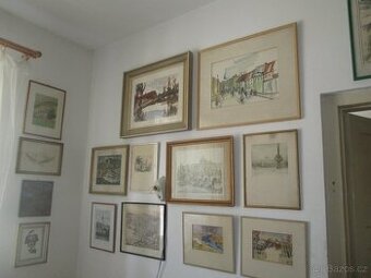 sbírka starých obrazů z pozůstalosti-signované
