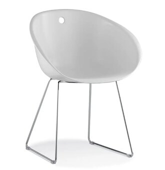 Bílé žídle - 2 ks - italský minimalismus