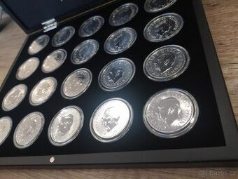 Rarita Stribro 10oz alzbeta II + 10oz Charles III, raženo v