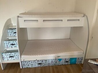 ✅ Dětská dvoupatrová postel | včetně roštů a matrací