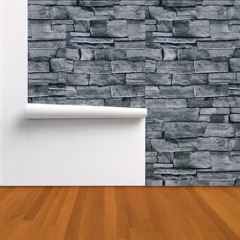 Tapeta na zeď, šedý sekaný kámen