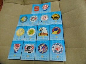prodám hokejové karty loga klubů 14 ks,OFS 2001-2002,