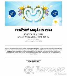 2 lístky Majáles Praha 2024 (Sweet 17)