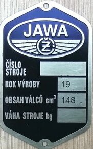 Koupím štítek Jawa-Čz 150/352
