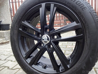 PĚKNÁ ORIGINÁL ALU SADA 16" 5x112 pneu 205/55R16 Bridgeston