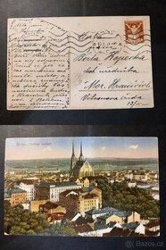 Staré pohlednice BRNO celkový pohled, FAST VUT (Stavební) - 1