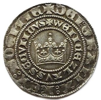 Václav II., pražský groš (1300–1305), přesná novoražba, Ag