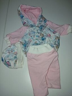 Komplet mikina, kalhoty a čepice frozen pro panenky