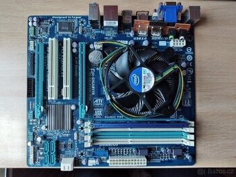 základní deska GA-B75M-D3H včetně chladiče a RAM 4 Gb