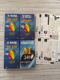 Prázdné originál vhs basf a maxell