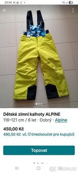 Dětská zimni bunda a kalhoty