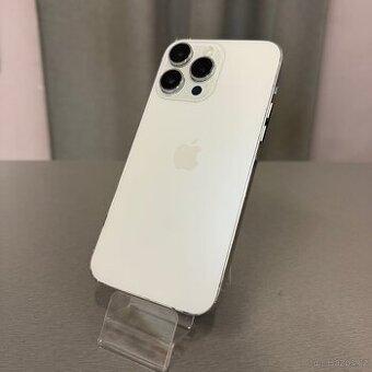 iPhone 14 Pro Max 128GB silver, pěkný stav, rok záruka