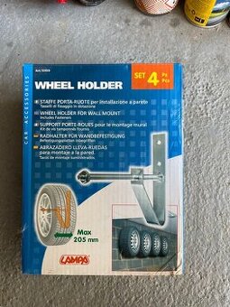 Nástěnné držáky auto kol na stenu - sada 4ks, nové