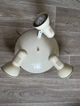 Stropní lustr se třemi bodovými světly, béžový
