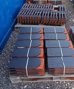 Střešní krytina Tondach bobrovka kulatý řez engoba černá