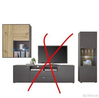 Vitríny, skříňky, obývací stěna