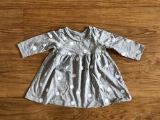 Šedé dětské holčicí šaty s puntíkem H&M 68