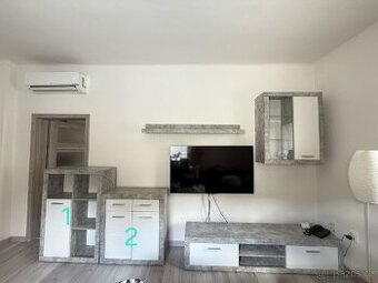Obývací stěna Beton/Bílá