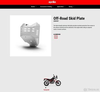 Originální skidplate na Aprilia Tuareg 660 - 1