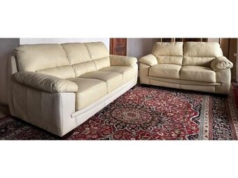 Kožená sedací souprava 3+2,3166