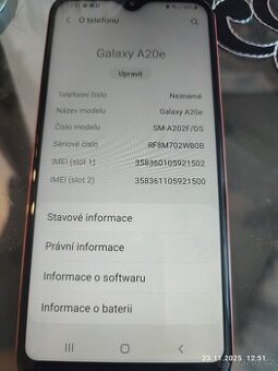 Samsung galaxy a20e sm-a202f/ds