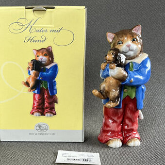 Hutschenreuther Soška Kocour s pejskem 13.5 cm