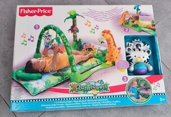 Hrací dečka rainforest se zvířátky a hrazdičkou Fisher price