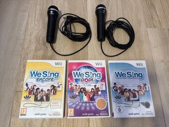Nintendo Wii hra WeSing 3x + Logitech mikrofon 2x