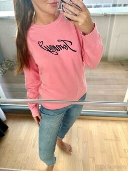 TOMMY HILFIGER KRÁSNÝ RŮŽOVÝ SVETR