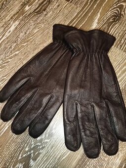 PÁNSKÉ TM.HNĚDÉ KOŽENÉ RUKAVICE vel.XL