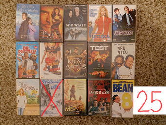 VHS videokazety originální česky od 25 Kč do 250 Kč za kus