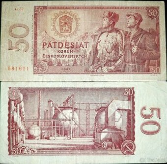 50 Kčs 1964 partyzáni