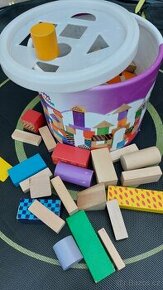 Dřevěné kostky se vkládacím víkem - Eichhorn