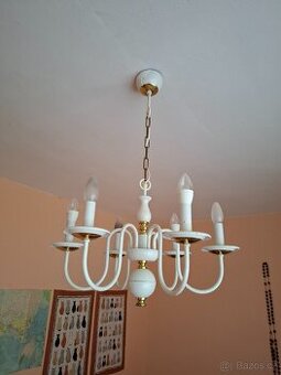 Starožitný lustr, 6-ti ramenný svícen