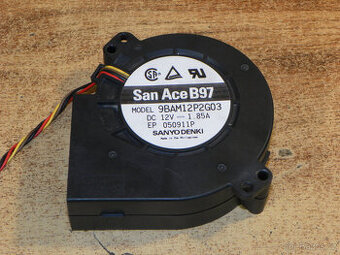 Výkonný centrifugální ventilátor SANYO 12 VDC, 82 m3 / hod.